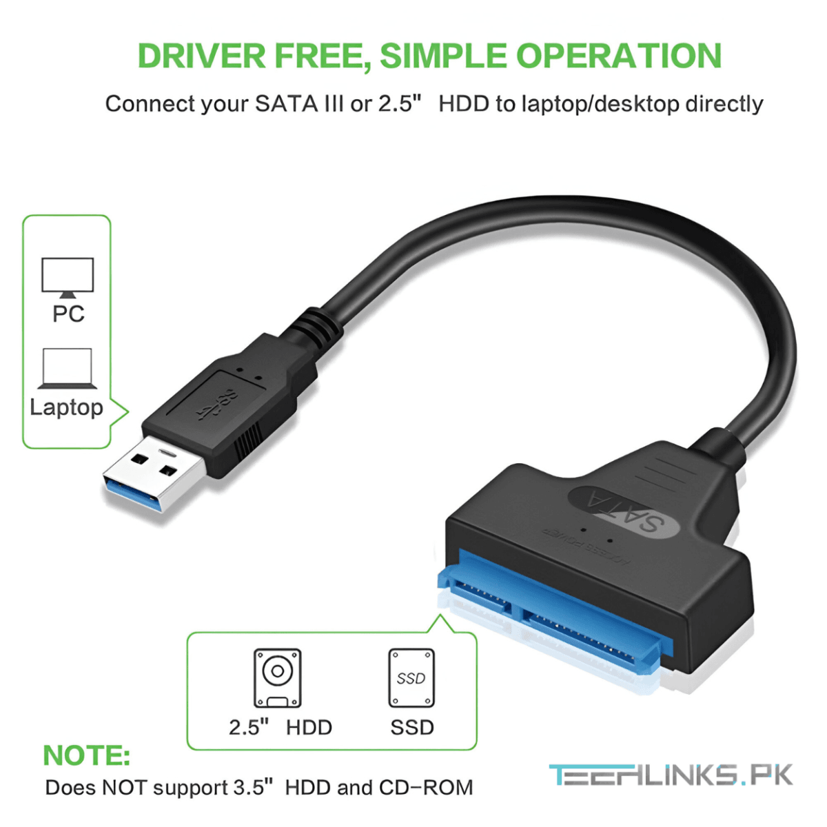 Reliable 2TB 2.0 SATA Cable