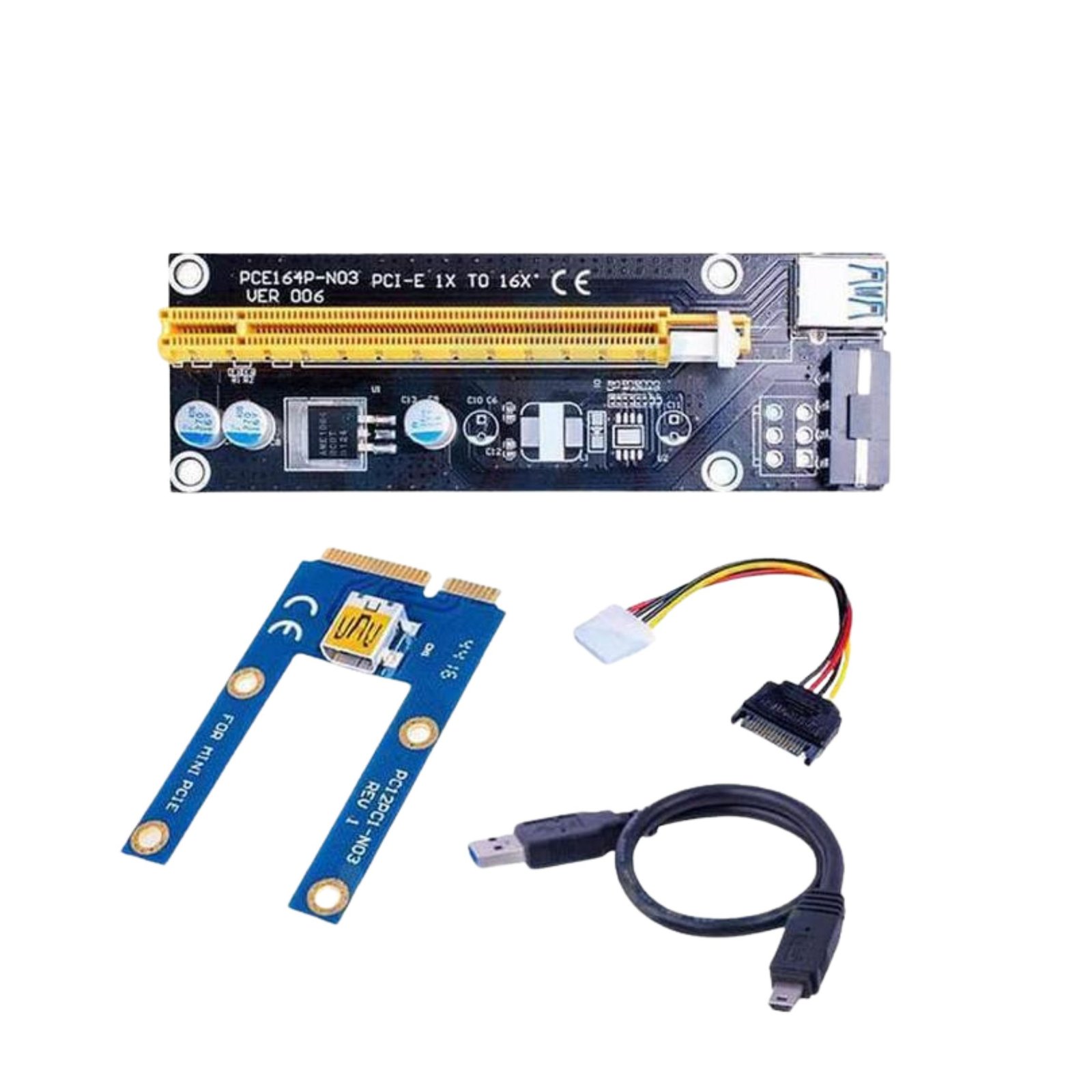 1 Mini PCIe to PCI-E 16X Riser Card