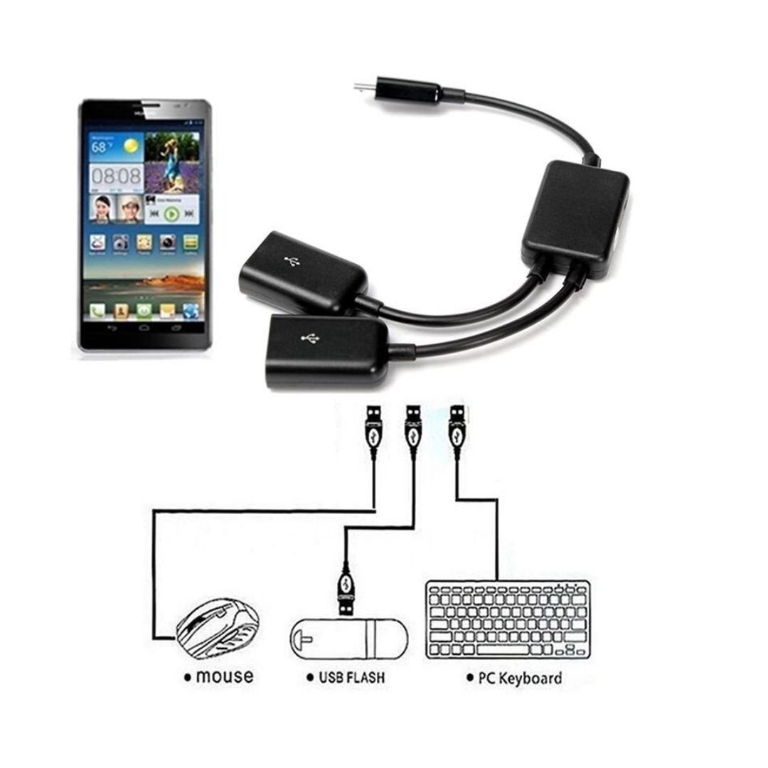 2 Dual Micro USB OTG Hub