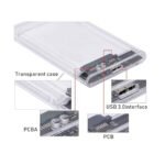 Transparent HDD SSD Case