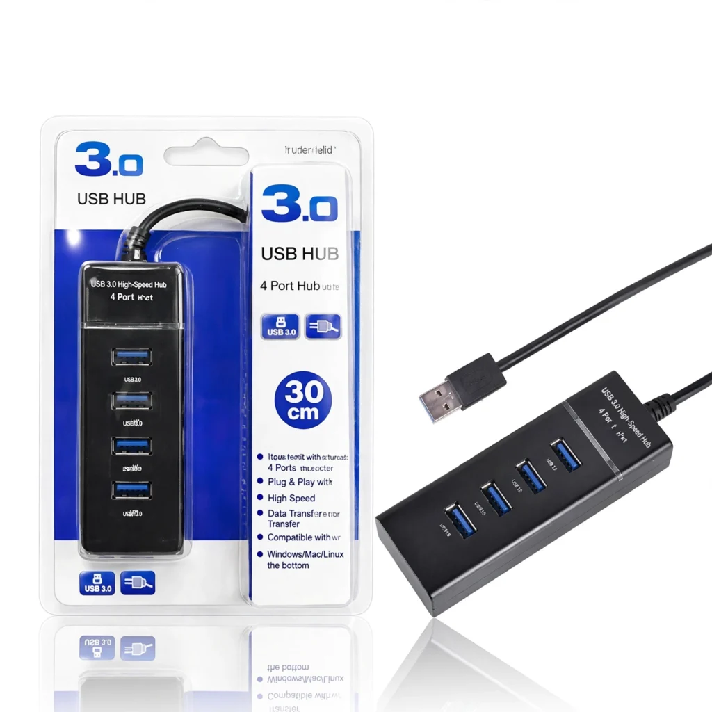 4 Port USB 3.0 SplitterSuperSpeed 5Gbps USB Hub