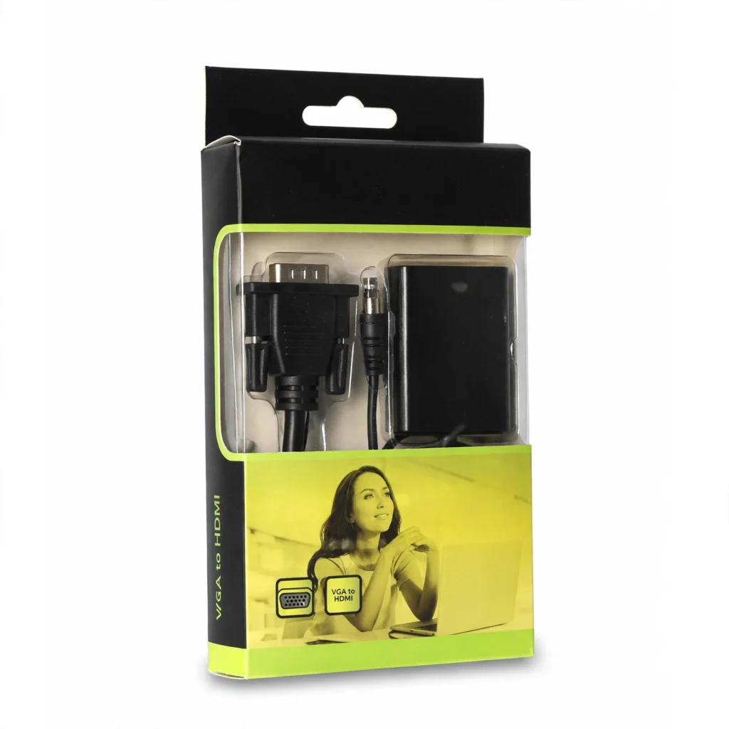 VGA to HDMI Adapter with Audio, 1080p Full HD Video Converter for PC Laptop to TV Monitor