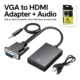 VGA to HDMI Adapter with Audio, 1080p Full HD Video Converter for PC Laptop to TV Monitor